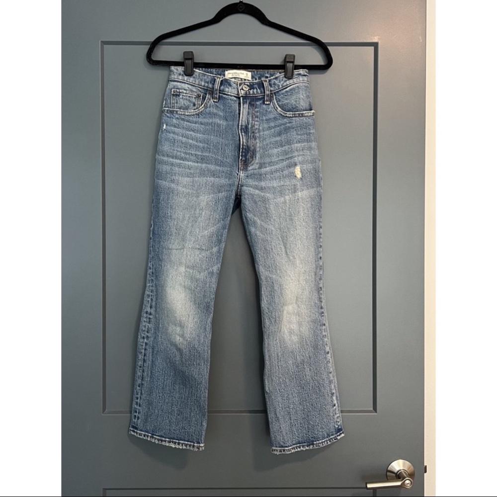 Abercrombie The Kick Flare Ultra High Rise Denim Jean